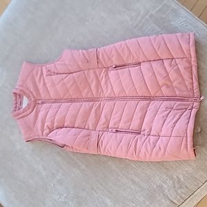 Coldwater creek pink small long vest jacket